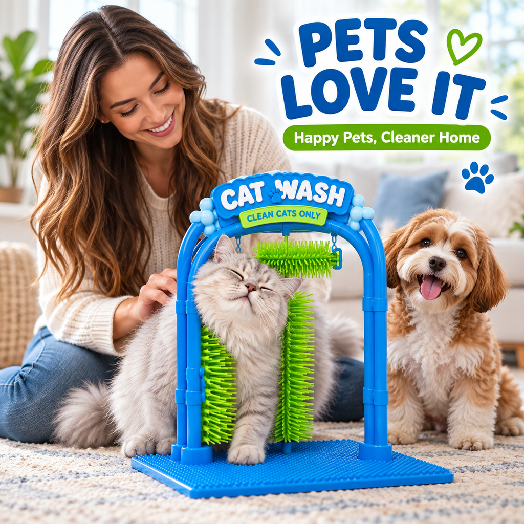 Self-Grooming Brush Station for Cats & Small Dogs
