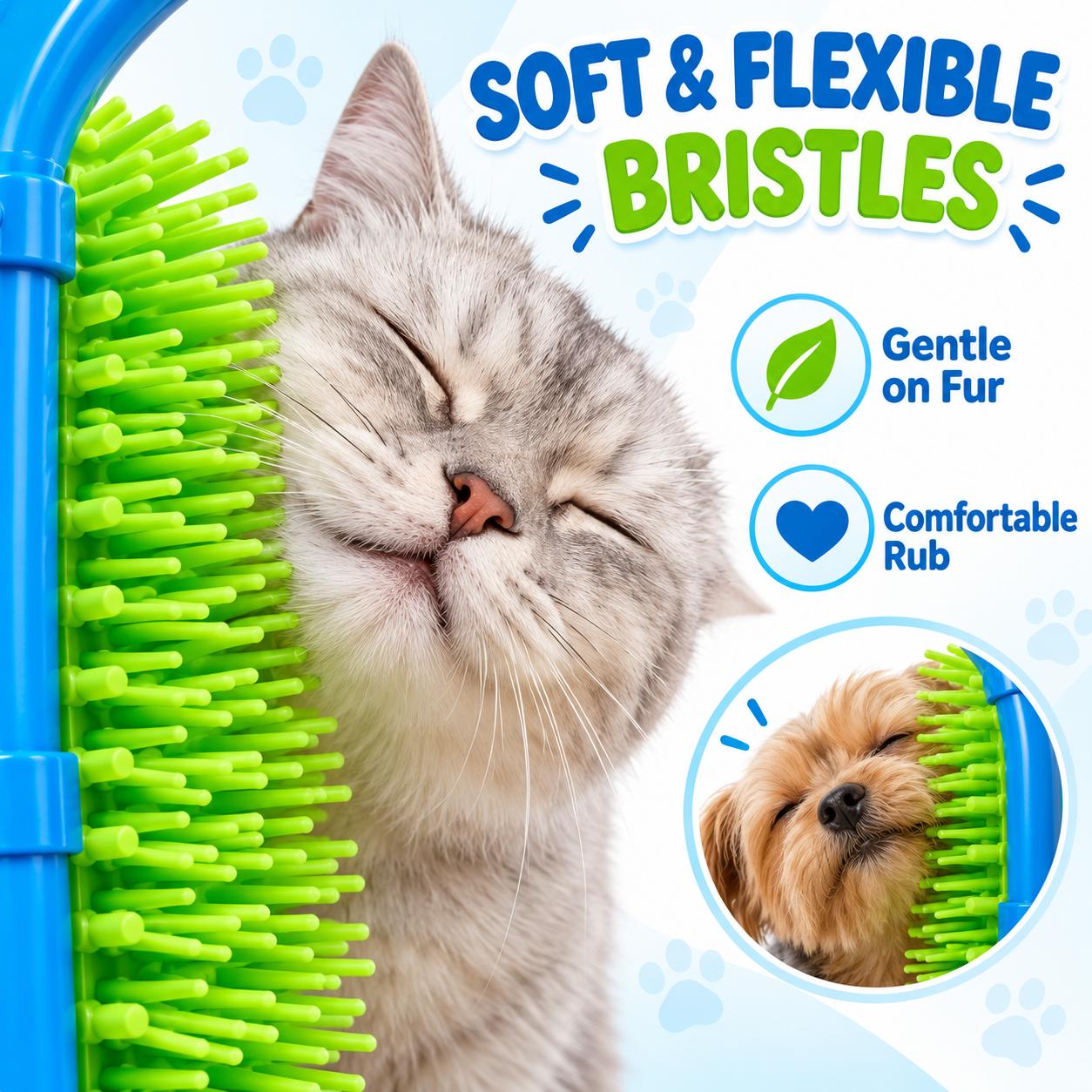 Self-Grooming Brush Station for Cats & Small Dogs